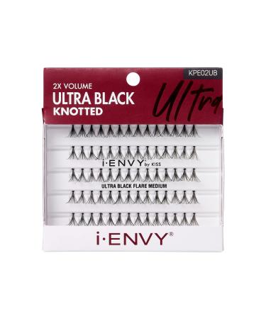 Kiss I Envy Individual Lashes Ultra Black Flare Medium Lashes False Eyelashes Fake Lashes