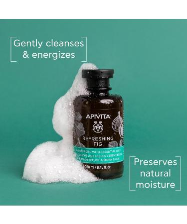 APIVITA Refreshing Fig Shower Gel | Moisturizing & Revitalizing Body Wash with Fig Propolis & Essential Oils 250 mL / 8.45 oz - Buy Online on GoSupps.com