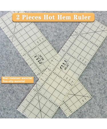 Inches Hot Hem Ruler Set - Ideal for Quilting and Sewing | 2 Piece Hot Iron & Press Ruler for Home Ironing Work - Buy Online on GoSupps.com