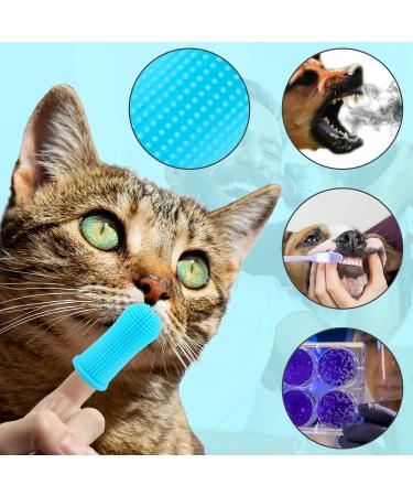 4 Pcs Dog Finger Toothbrush Nontoxic Silicone Dog Toothbrush Finger 360 Full Surround Cat Toothbrush Finger Toothbrush Dog for Dog Cat Puppy Pet Dental Care Health (Green)  - Buy Online on GoSupps.com