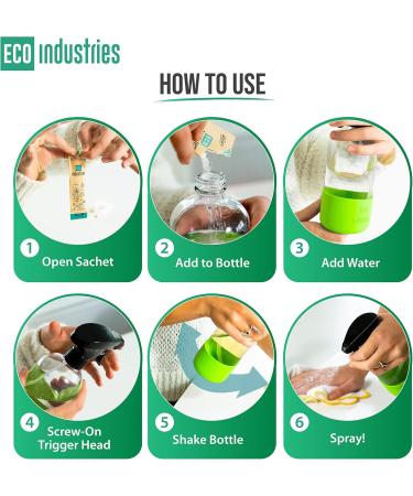 Multipurpose Cleaner Refill Sachets x5 | Eco-Friendly All-Purpose Cleaner for Glass Spray Bottles | Multi-Surface Zero Waste Household Cleaning - Buy Online on GoSupps.com