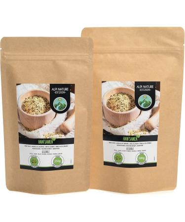 Hulled Hemp Seeds (500g) 100% Natural Hemp Seed Hearts No Additives Vegan - Buy Online on GoSupps.com