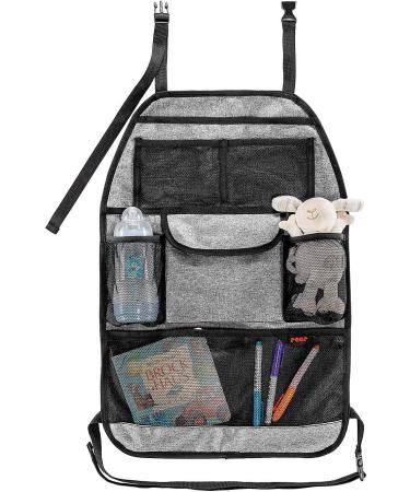 Reer Car Back Seat Organizer - TravelKid Tidy Dirt-Repellent Multi-Pocket for All Car Seats - Grey - Buy Online on GoSupps.com