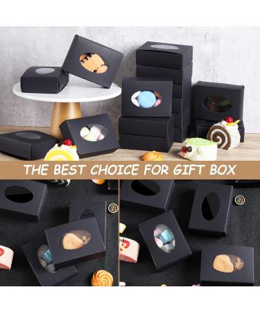 30 Pcs Kraft Oval Window Soap Boxes - Homemade Soap Packaging for Bakery, Candy, Jewelry - 3.78 x 2.76 x 1.18 Inch (Black) - Buy Online on GoSupps.com