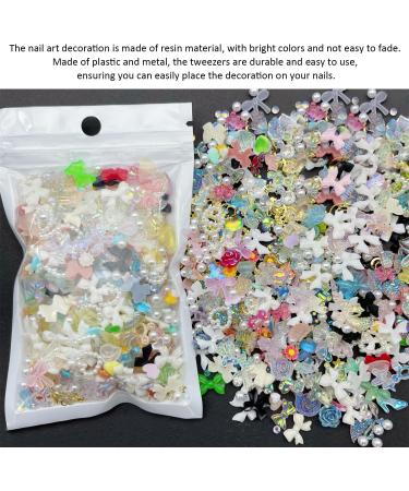 500 Pieces Nail Art Decoration 1 Piece Tweezers 3D Nail Art Accessories Nail Jewelry Accessories Nail Art Tools Diy Nail Art - Buy Online on GoSupps.com