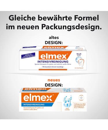 Elmex Toothpaste Intensive Cleaning 50ml - Pack of 4 for Smooth White Teeth | Professional Cleaning Effect - Buy Online on GoSupps.com