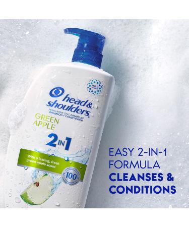 Head & Shoulders Green Apple 2-in-1 Shampoo + Conditioner 835ML White Green Blue - Buy Online on GoSupps.com