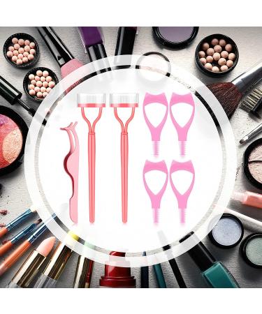 Pink Eyelash Mascara Tool Set - 7 Pieces for Lash Extension, Curling, and Separating - Eyelash Comb, Applicator, Tweezers - Women and Girls - Buy Online on GoSupps.com