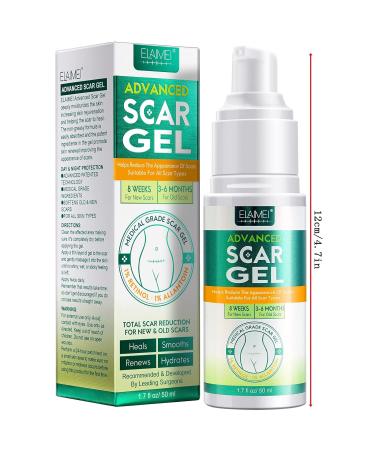 Scar Heal Silicone Massage Gel | Gentle Skin Care for New & Old Scars | For Sensitive Skin | 1.7 FL.OZ - Buy Online on GoSupps.com