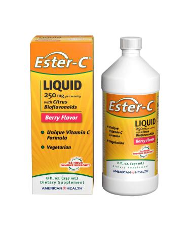 American Health Ester-C 250 Mg with Citrus Bioflavonoids, Berry, 8 Fluid Ounce