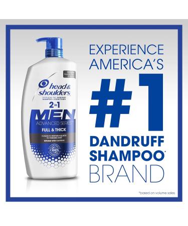 Head & Shoulders Anti-Dandruff 2-in-1 Shampoo & Conditioner, Full & Thick, 31.4 fl. oz, Pack of 2 - Buy Online on GoSupps.com