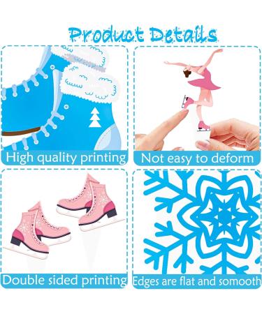 48pcs Ice Skating Cupcake Toppers Ice Skating Theme Party Cupcake Decorations Ice Sports Theme Cupcake Picks for Kids Skater Figure Skating Theme Baby Shower Birthday Party Supplies - Buy Online on GoSupps.com