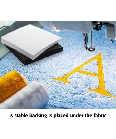 200 Sheets Tear Away Stabilizer Backing for Embroidery - Medium Weight 2.1 oz - Black and White Precut Fabric Stabilizer - for Machine Embroidery, Hand Sewing, Hoops, Quilting - 8x8 Inch - Buy Online on GoSupps.com