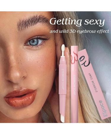 2 in 1 Eyebrow Soap Wax Pen & Gel for Waterproof Brow Styling | Clear 3D Brow Freeze Shaping Gel with Brush - Buy Online on GoSupps.com