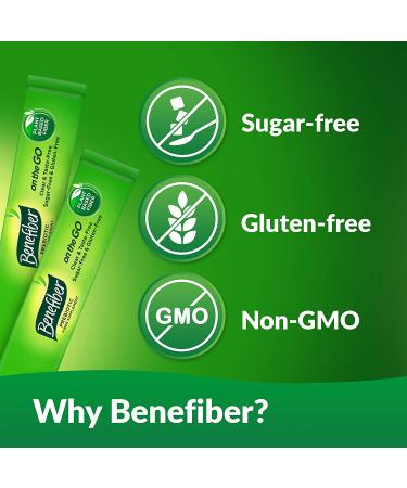 Benefiber On The Go Prebiotic Fiber Supplement Powder - 28 Sticks | Digestive Health & Gut Support - Buy Online on GoSupps.com