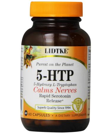 Lidtke Technologies Diet Supplement 5- HTP Capsules 60 Count Unflavored 60 Count (Pack of 1)
