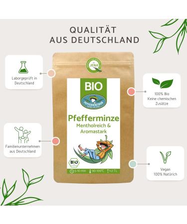  PEPPERMINTMAN Peppermintman Organic Peppermint Tea 500g - Rich in Mint and Aroma - European Culture by a Family Business - Bulk & Dried - Buy Online on GoSupps.com