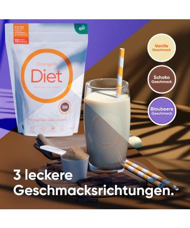 OrangeFit Diet Mahlzeitset Shake - Chocolate Protein - 850g for Weight Loss - 13 Shakes - International Shipping Available - Buy Online on GoSupps.com