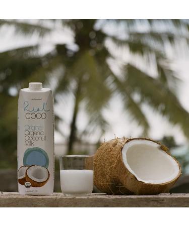 Real Coco Organic Original Coconut Milk Beverage 1L (6-Pack) - USDA Organic, No Added Sugar, Plant Based, Dairy & Soy Free, Vegan - Keto & Paleo Friendly - Buy Online on GoSupps.com