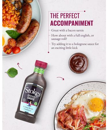 Stokes Real Brown Sauce 3PK SQUEEZY Rich & Spicy Brown Sauce Perfect For Bacon Sandwiches Award Winning Gluten Free Brown Sauce Sweet & Tangy Sauce Beautifully Balanced Flavour 505g Brown Sauce 3 x 505g - Buy Online on GoSupps.com