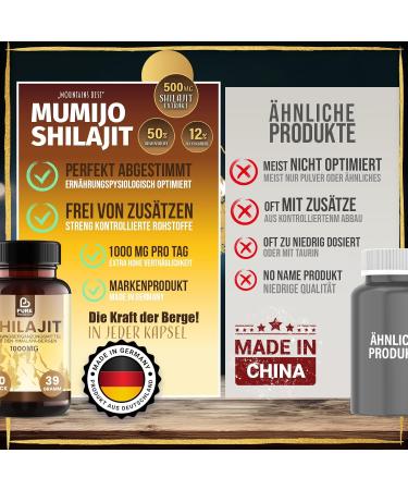  PURE PASSION Pure Passion Shilajit Extra High Dose Capsules 1000 mg 50% Humic Acid 12% Fulvic Acid Original Shilajit Mineral Rich Himalayan Original Shilajit - Buy Online on GoSupps.com