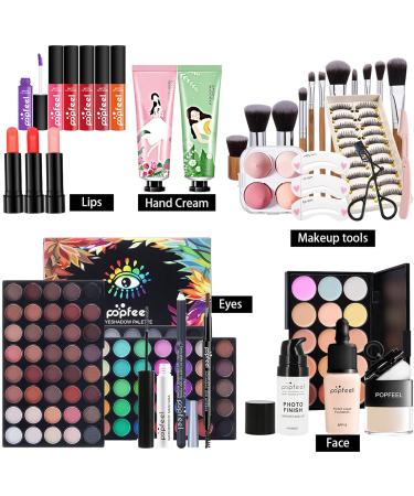 All-in-One Make-Up Case & Set for Girls | 39-Piece Cosmetics Palette Eyeshadow Lipstick & Blush Gift Kit - Buy Online on GoSupps.com