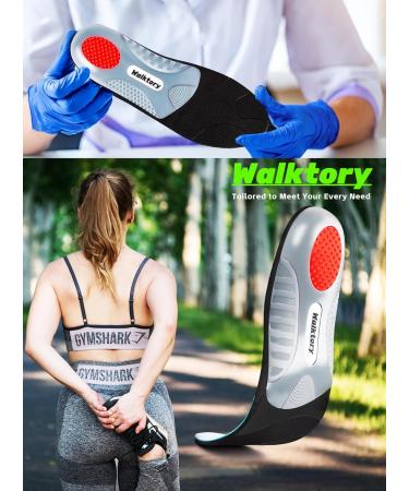 Heavy Duty Arch Support Insoles for Plantar Fasciitis - Shock Absorbing Gel Orthotics for Flat Feet & Heel Pain | Men s 8-8.5 & Women s 10-10.5 - International Shipping Available - Buy Online on GoSupps.com
