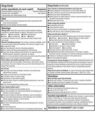GoodSense Ibuprofen PM Ibuprofen 200 mg and Diphenhydramine Citrate 38 mg Tablets Pain Reliever and Nighttime Sleep-Aid - Buy Online on GoSupps.com