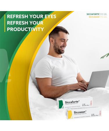 Siccasan & Siccaforte Eye Gel for Dry Eyes - Intensive Carbomer & Dexpanthenol Formula | Hydrating Corneal Gel & Lubricant | Night & Day Use | Soothes Sore and Red Eyes - 0.35 oz (Pack of 2) - Buy Online on GoSupps.com