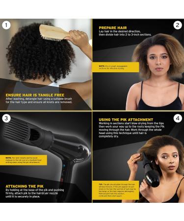 Wahl PowerPik 5000 Hair Dryer with Pik Attachment - Three Heat Settings, Anti-Frizz, Afro-Caribbean Hair Dryer for Women - Buy Online on GoSupps.com