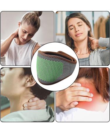 Suphyee Neck Heat Wrap - Adjustable Thermal Neck Bandage with Magnetic Fiber & Herbal Extract for Stiffness Relief - Black-Green Dot - Buy Online on GoSupps.com