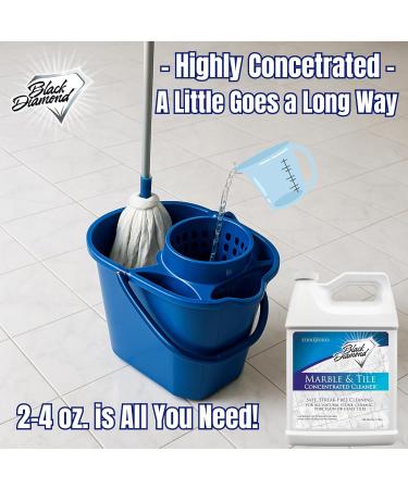 Black Diamond Stoneworks Marble & Tile Floor Cleaner - 1-Gallon Concentrate for Ceramic, Porcelain, Granite, Natural Stone, Vinyl, and Brick - Buy Online on GoSupps.com
