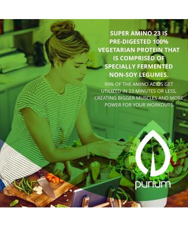 Purium Super Amino 23 - 2 Pack Vegan Tablets | BCAA & Essential Amino Acid Supplement | Gluten Free | Muscle Building & Recovery Aid - 60 Servings - Buy Online on GoSupps.com