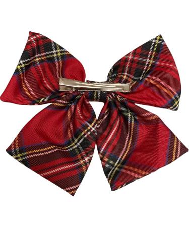 YUPs Red Butterfly Tartan Bow Knot Hair Clip - Festive Handmade Plaid Fashion Accessory for Girls and Women - Buy Online on GoSupps.com