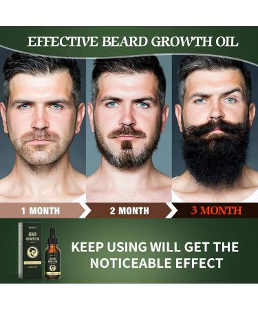 Beard Growth Oil with Biotin & Caffeine -Naturally Beard Growth Serum Promote Hair Regrowth Full Thick Masculine Facial Hair Treatment for Men 30ml - Buy Online on GoSupps.com