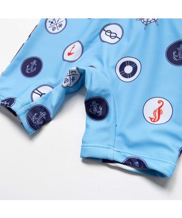BONVERANO Baby Boys Swimsuit UPF 50+ Sun Protection Blue 3-6 Months - Buy Online on GoSupps.com