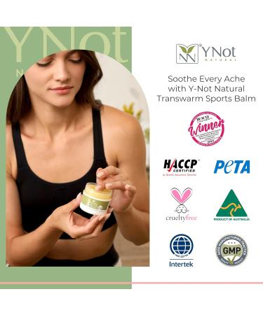 Transwarm Sports Balm 50g - Pure Emu Oil Omega 3 6 9 Tea Tree Oil & Vitamins for Joint Pain Relief | Y-Not Natural - Buy Online on GoSupps.com