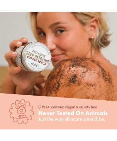 Natural Coffee Scrub for Feet & Body - Exfoliator with Vitamin E & Orange Peel | Handmade Heroes - Buy Online on GoSupps.com