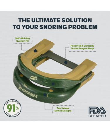 ZYPPAH Anti Snoring Hybrid Oral Mouthpiece with Tongue Strap - Custom Mold for Better Sleep - Stop Snoring and Achieve Happy Sleep - Military Grade - 2.25 x 2.75 x 1 inches - Buy Online on GoSupps.com