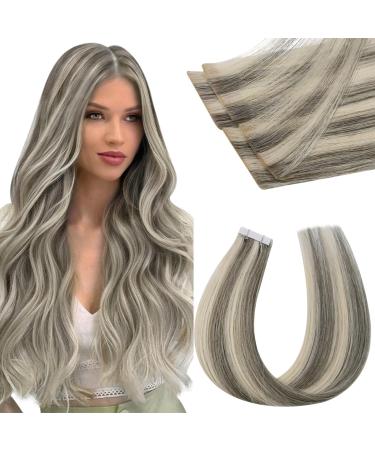 Moresoo injected tape extensions real hair virgin invisible hair extension real hair tapes from black to blond remy real hair extensions tape 45cm 5 pieces 12.5 gram new technology #1cc/80 45 cm 2. VIRGIN #1CC/80/60