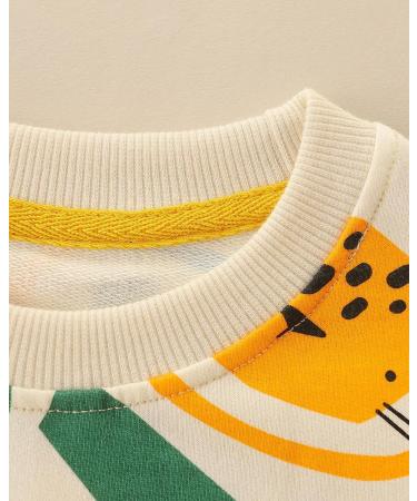 Kids Dinosaur Sweatshirt | Cotton Long Sleeve Jumper for Boys & Girls 1-8 Years | Toddler Pullover T-Shirt | Baby Clothes 5-6 Years | Rainbow Design - Buy Online on GoSupps.com