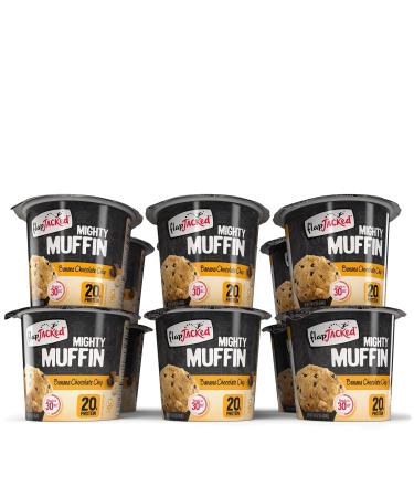 FlapJacked Mighty Muffins Banana Chocolate Chip 12 Pack - High Protein (20g) - Buy Online on GoSupps.com
