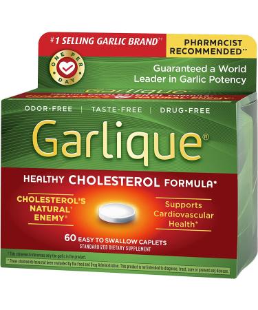 Garlique 60 Caplets - 2 Pack, 120 Tablets - Boost Heart Health and Immunity - Buy Online on GoSupps.com