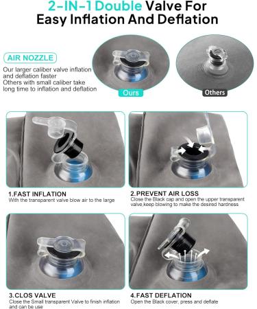 BLABOK Soft and Washable Travel Pillow for Airplane Trips Grey-C92 - Buy Online on GoSupps.com