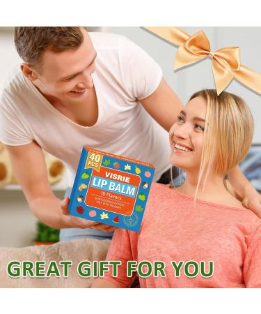 Mini Lip Balm 40 Pack Natural Lip Balms Bulk with Vitamin E and Coconut Oil Moisturizing Lip Balm for Dry Cracked lips - 10 Flavors 1 Count (Pack of 40) - Buy Online on GoSupps.com