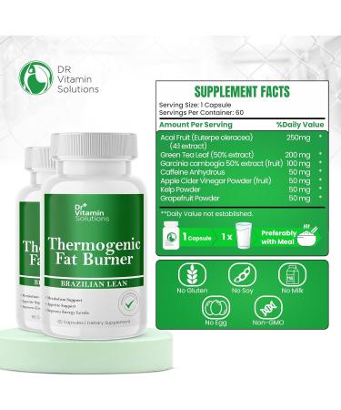 DR VITAMIN SOLUTIONS Thermogenic Fat Burner 15 Day Cleanse Water Flush Weight Loss for Women & Men Bundle 180 Capsules - Buy Online on GoSupps.com