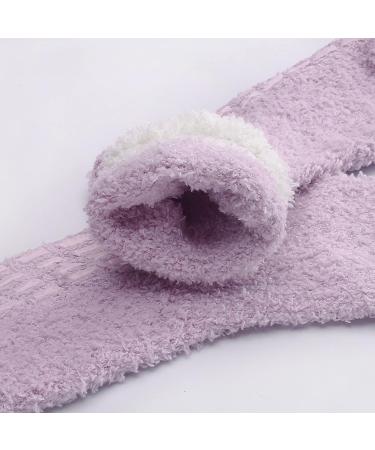 Non Slip Grip Socks for Women - 4 Pairs of Fluffy Hospital Slipper Socks - Buy Online on GoSupps.com