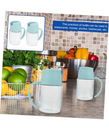 Zerodeko 2pcs Condiment Bottles Oil Vinegar Dispenser Kitchen Oil Dispenser Salad Dressing Dispenser Glass Jar Cheese Container Non Drip Olive Oil Pot Pp Soy Sauce Bottle Japanese-style 13.2X11X7.2CM Blue - Buy Online on GoSupps.com