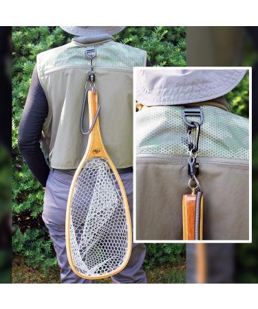 SlimFly Fly Fishing Landing Net - Soft Rubber Mesh Trout Net with Catch and Release Feature - Black Magnet/Square Head Design - Small Holes for Gentle Fish Handling - Buy Online on GoSupps.com