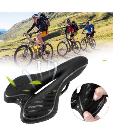 OUXI Comfort Gel Bike Seat for Men and Women - Soft Padded Saddle with Shock Absorption - Waterproof Replacement for MTB, Road, and Exercise Bikes - Buy Online on GoSupps.com